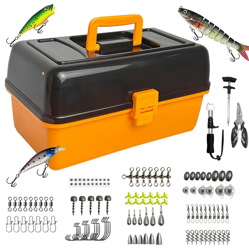 Fishing Hook - Duży, czterowarstwowy zestaw przynęt miękkich do
