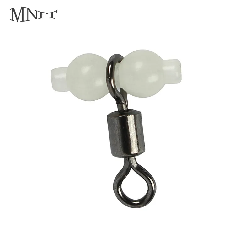 Fishing Hook Size - MNFT 100Pcs Świecące 3-drożne trwałe krętliki
