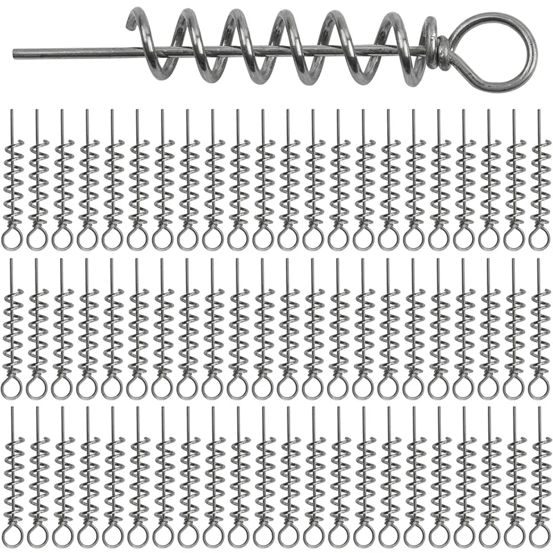 Fishing Hook Stainless Steel - 50Pcs Spring Twist Lock Fishing Crank