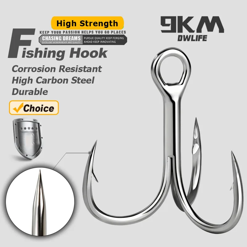 Fishing Hook Offset - Haczyki potrójne do wody słonej 9KM,