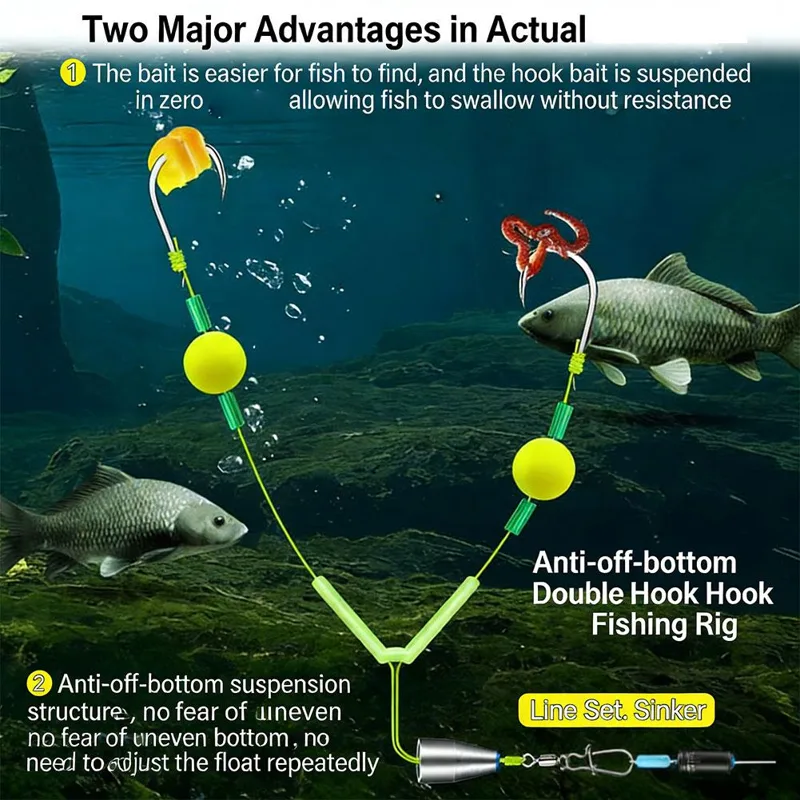 Fishing Hook Weedless - Zestaw do połowu karpi i okoni