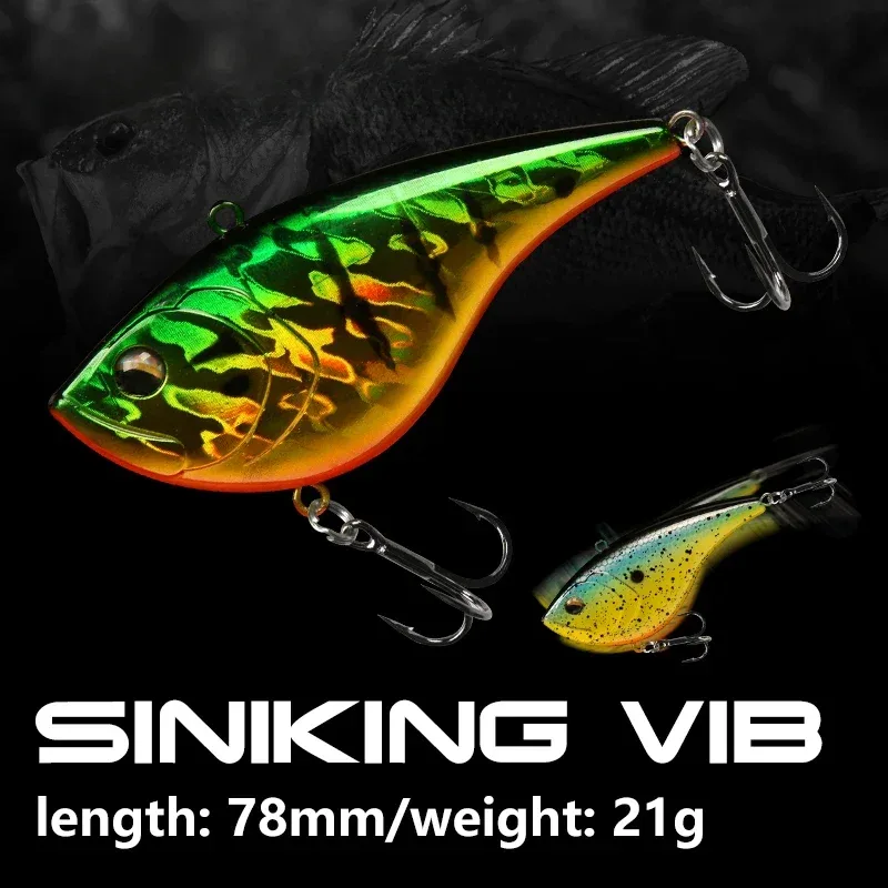 Fishing Hook Treble - 21g/78mm VIB Fishing Lure Sztuczne twarde