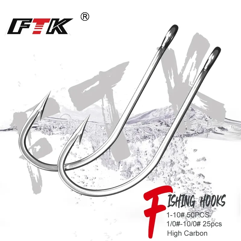 Fishing Hook Offset - Haczyki wędkarskie FTK 1-10 # 50