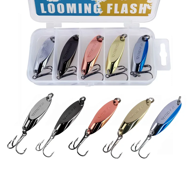 Fishing Hook Treble - 5szt Metalowe przynęty na błystki 3,5g