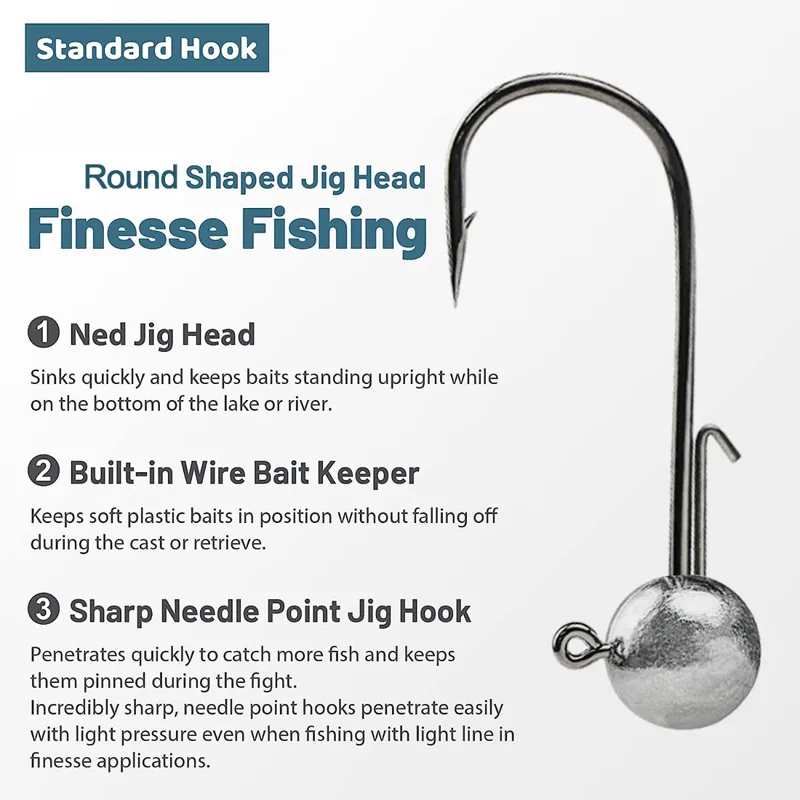 FishTrip 1 ~ 10 sztuk Ned głów – Fishing Hook Weedless recenzja i cena
