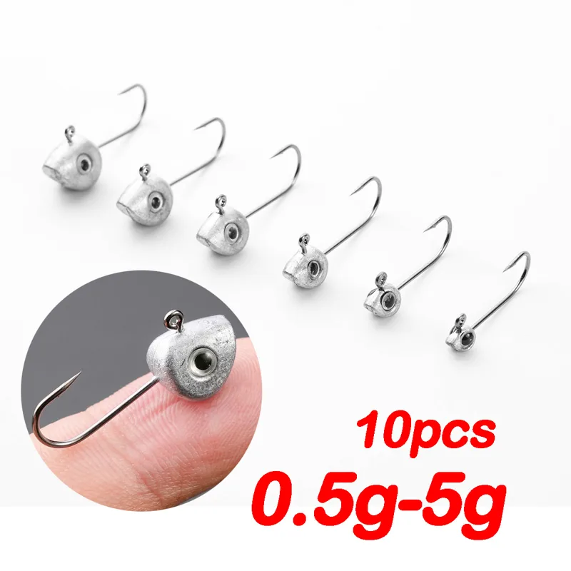 10szt Mini Jig Head Hook 3D Ey – Fishing Hook Offset recenzja i cena