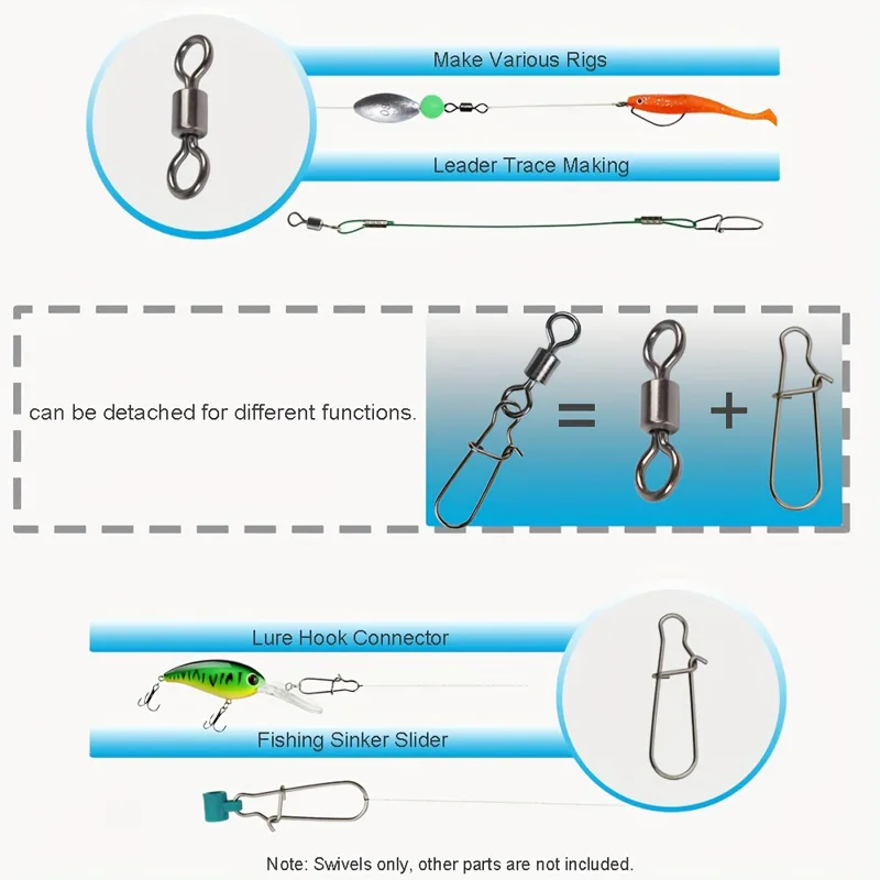 Zestaw 95/210 szt. łączników w – Fishing Hook Stainless Steel recenzja i cena