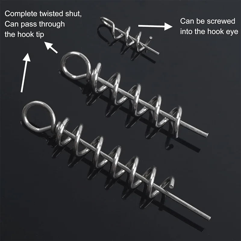 50Pcs Spring Twist Lock Fishin – Fishing Hook Stainless Steel recenzja i cena