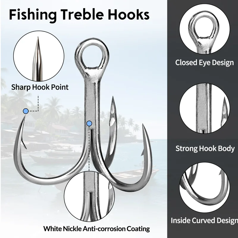 Haczyki potrójne do wody słone – Fishing Hook Offset recenzja i cena