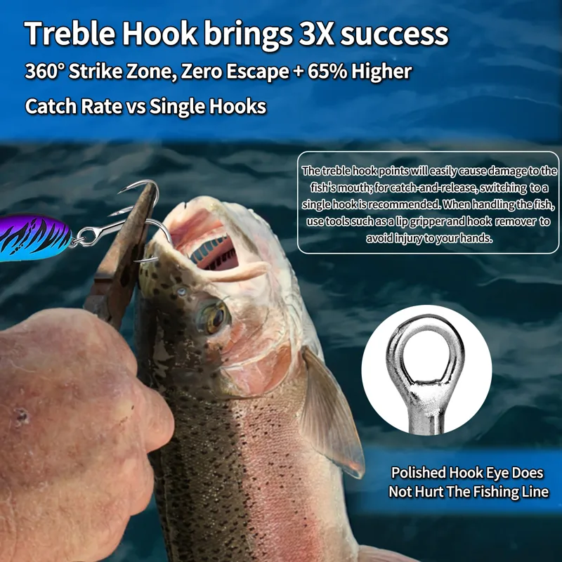 Haczyki potrójne do wody słone – Fishing Hook Offset recenzja i cena