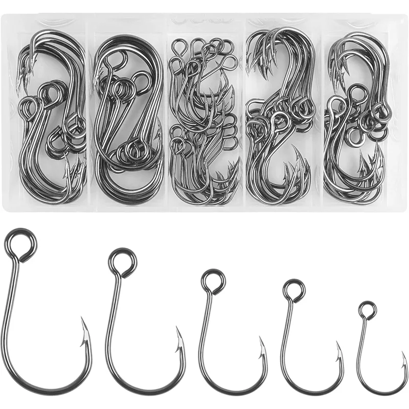 70 szt. Pojedyncze haczyki węd – Fishing Hook Circle recenzja i cena