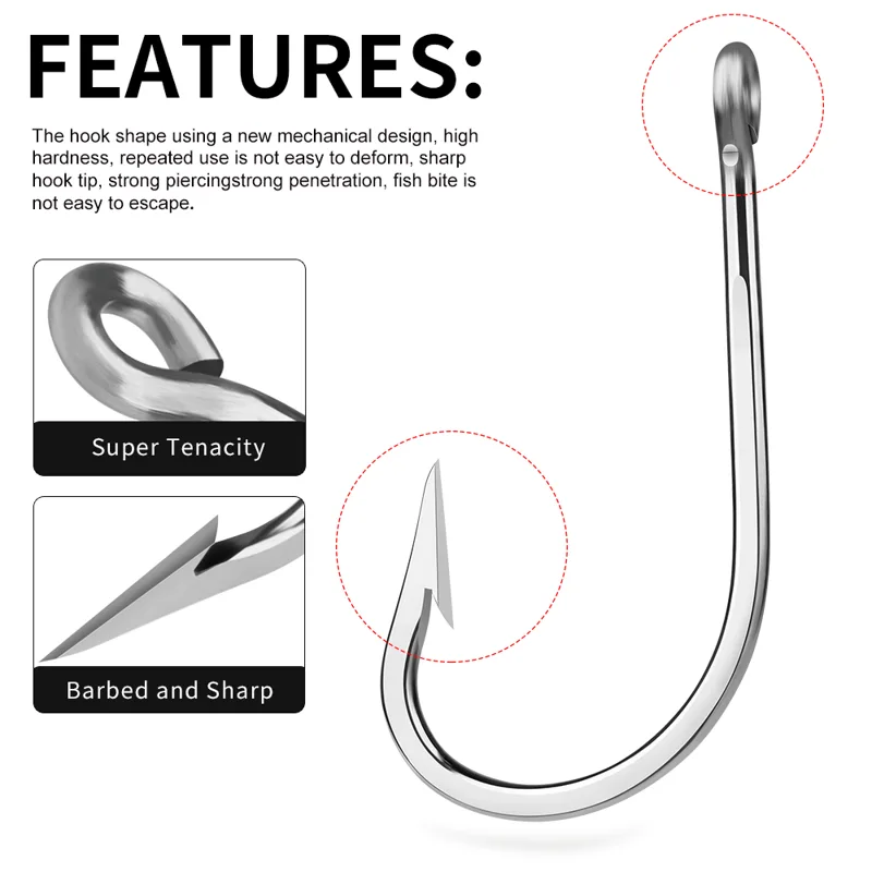 PROBEROS 5 szt. Haczyki ze sta – Fishing Hook Circle recenzja i cena
