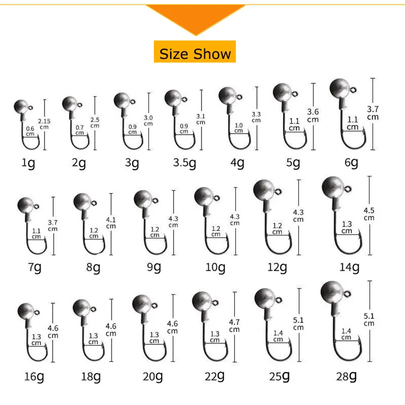 Główki jigowe WODJYJ 1g 2g 3g  – Fishing Hook Offset recenzja i cena