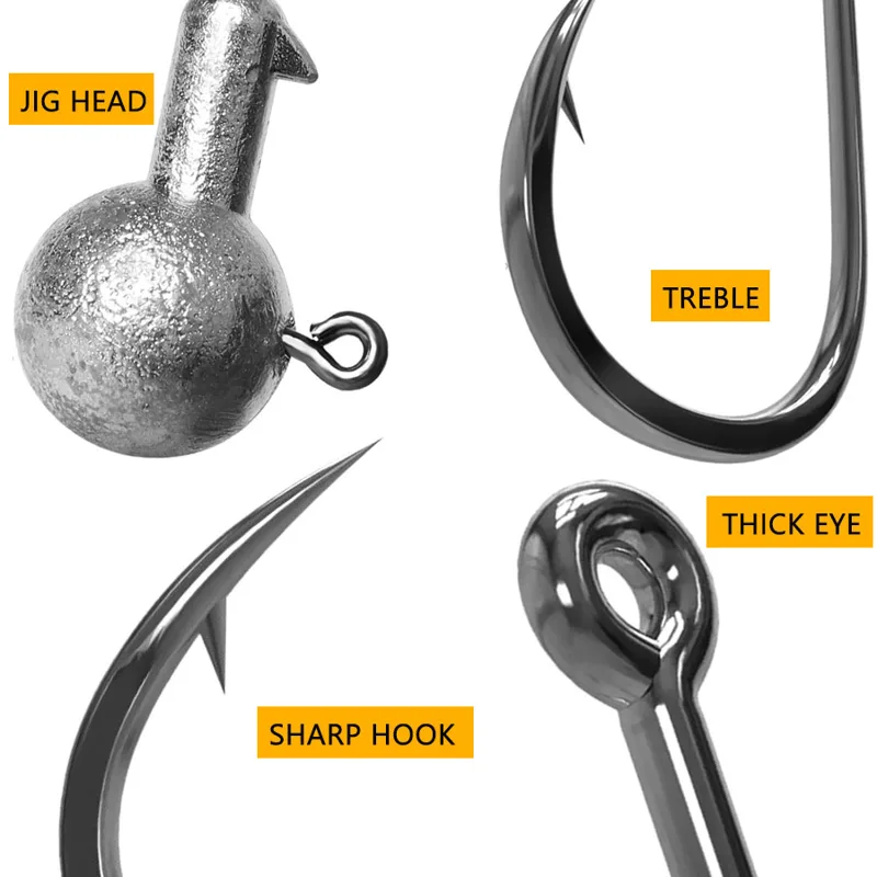 Główki jigowe WODJYJ 1g 2g 3g  – Fishing Hook Offset recenzja i cena