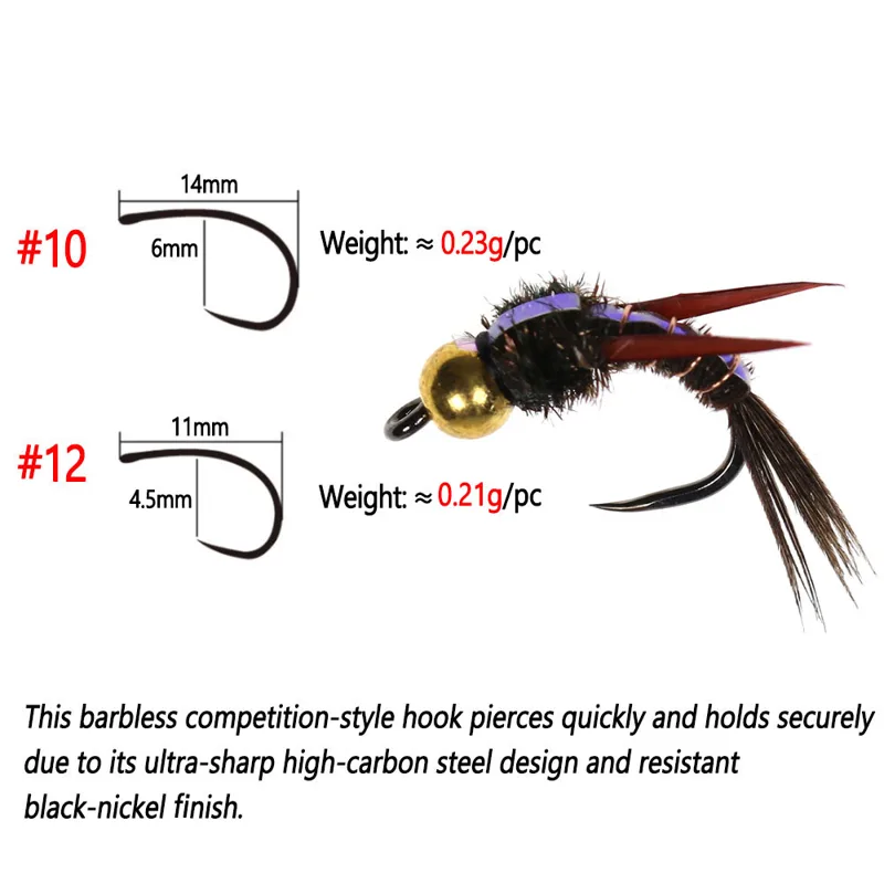 Bimoo 8szt Brass Beadhead Evil – Fishing Hook Barbless recenzja i cena